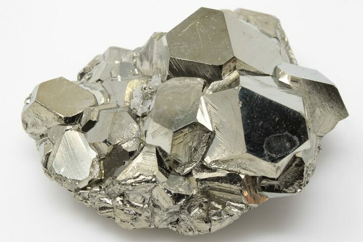 Shiny, Pyritohedral Pyrite Crystal Cluster - Peru #195685